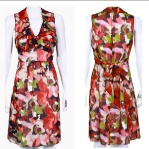 Loft Floral Ruffle Sleeveless Dress size 2P